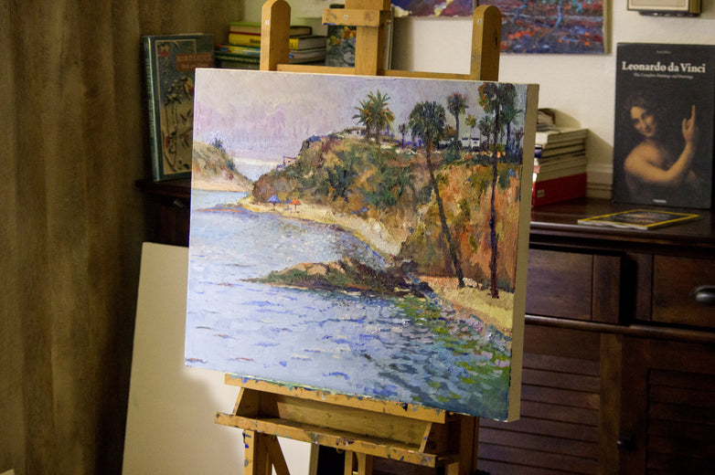 Soft Light, Laguna Beach by Suren Nersisyan |  Side View of Artwork 