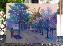 Original art for sale at UGallery.com | Purple Evening in California by Suren Nersisyan | $525 | oil painting | 16' h x 20' w | thumbnail 2