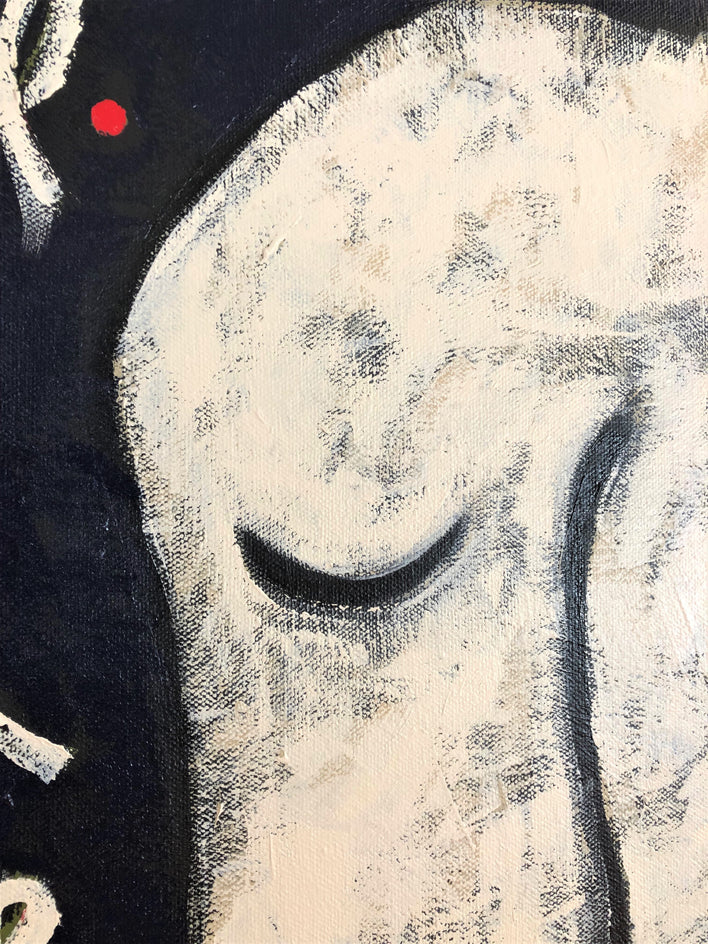 Dog on the Hill by Jaime Ellsworth |  Closeup View of Artwork 