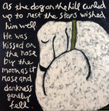 Original art for sale at UGallery.com | Dog on the Hill by Jaime Ellsworth | $2,500 | acrylic painting | 36' h x 36' w | thumbnail 1