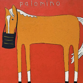 Original art for sale at UGallery.com | Palomino by Jaime Ellsworth | $3,050 | acrylic painting | 36' h x 36' w