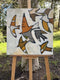 Original art for sale at UGallery.com | Sparrows by Jaime Ellsworth | $1,800 | oil painting | 20' h x 20' w | thumbnail 3