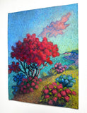 Original art for sale at UGallery.com | Smokebush, High up on the Dune by Jakki Kouffman | $1,025 | mixed media artwork | 16' h x 12' w | thumbnail 2