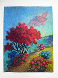 Original art for sale at UGallery.com | Smokebush, High up on the Dune by Jakki Kouffman | $1,025 | mixed media artwork | 16' h x 12' w | thumbnail 3