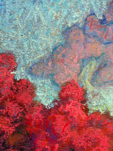 Smokebush, High up on the Dune by Jakki Kouffman |   Closeup View of Artwork 