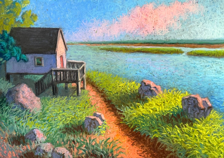 Boat House, Tonset Beach by Jakki Kouffman |  Artwork Main Image 