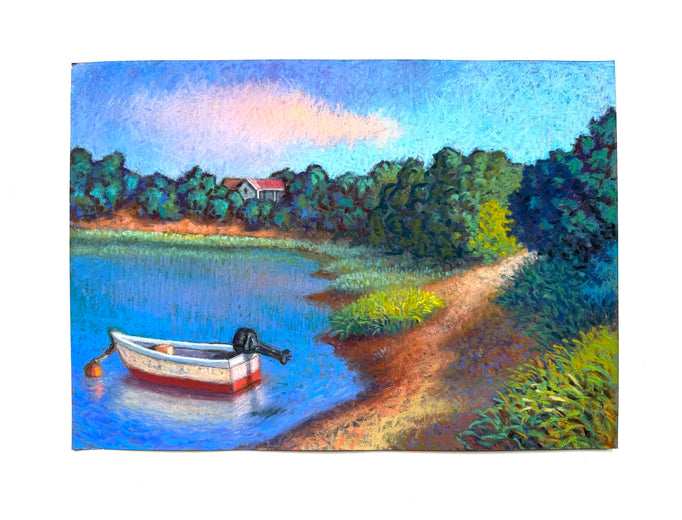Boat Mooring, Town Landing by Jakki Kouffman |  Context View of Artwork 