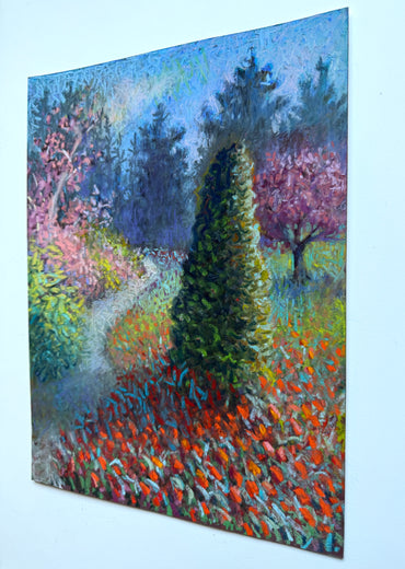 Butchart Gardens Reverie by Jakki Kouffman |  Side View of Artwork 
