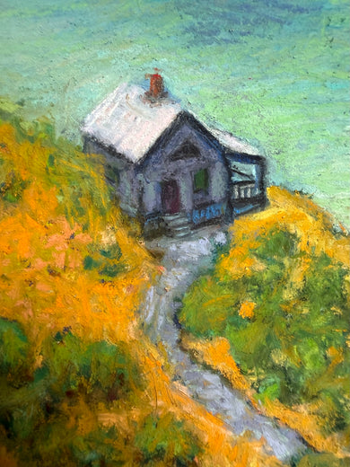 Cloud Shadow, Fall Grasses by Jakki Kouffman |   Closeup View of Artwork 