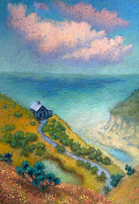 Original art for sale at UGallery.com | Cloud Shadow, Fall Grasses by Jakki Kouffman | $825 | pastel artwork | 13' h x 9' w