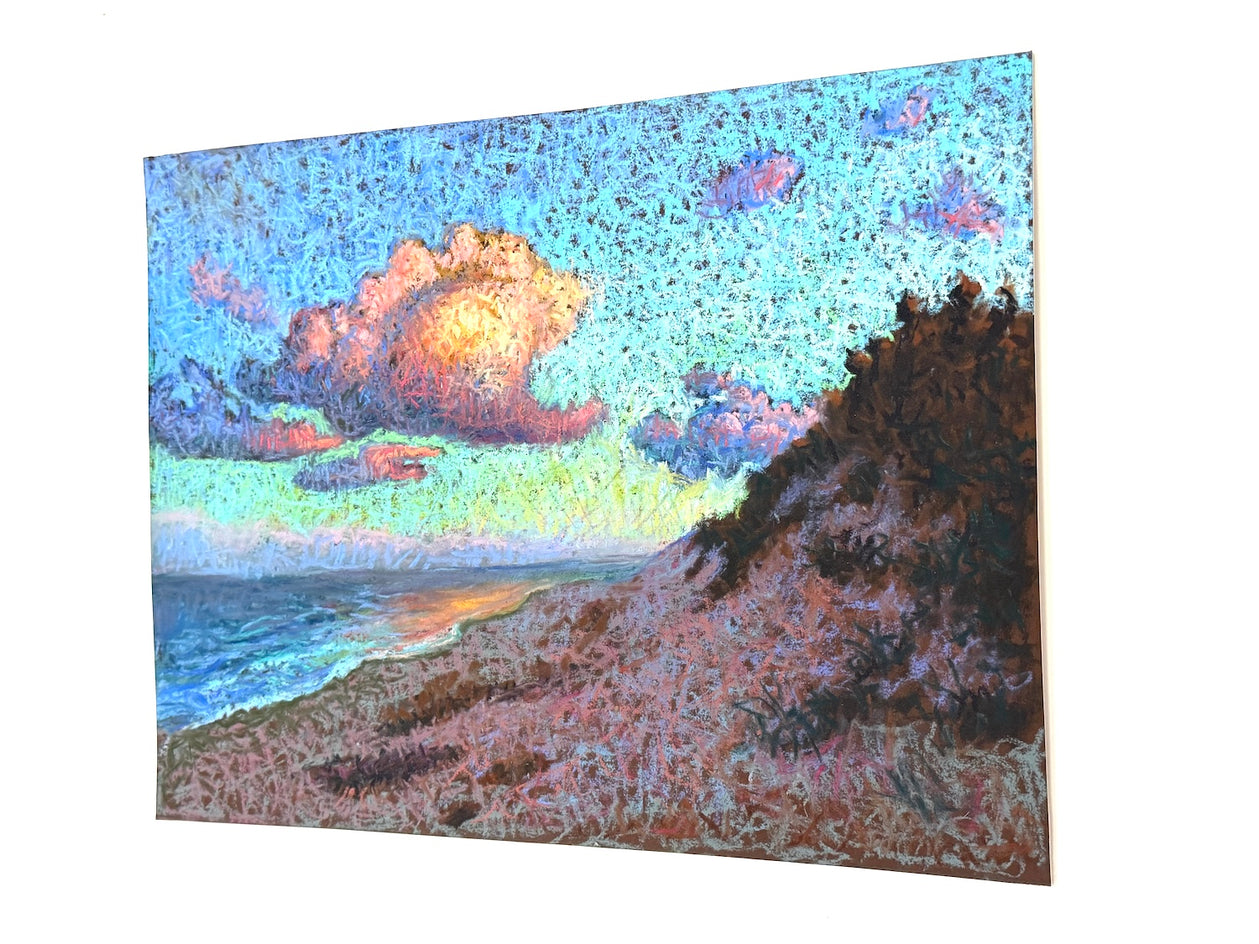 Dune Shadow, Last Glow by Jakki Kouffman |  Side View of Artwork 