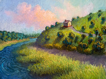 Original art for sale at UGallery.com | Pamet River, Late Day by Jakki Kouffman | $825 | pastel artwork | 10' h x 13' w | thumbnail 1