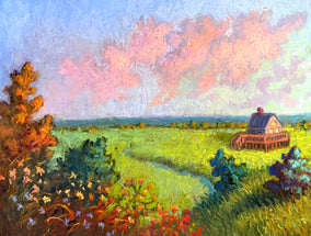 Original art for sale at UGallery.com | South Shore Sunset by Jakki Kouffman | $625 | pastel artwork | 9' h x 11.75' w