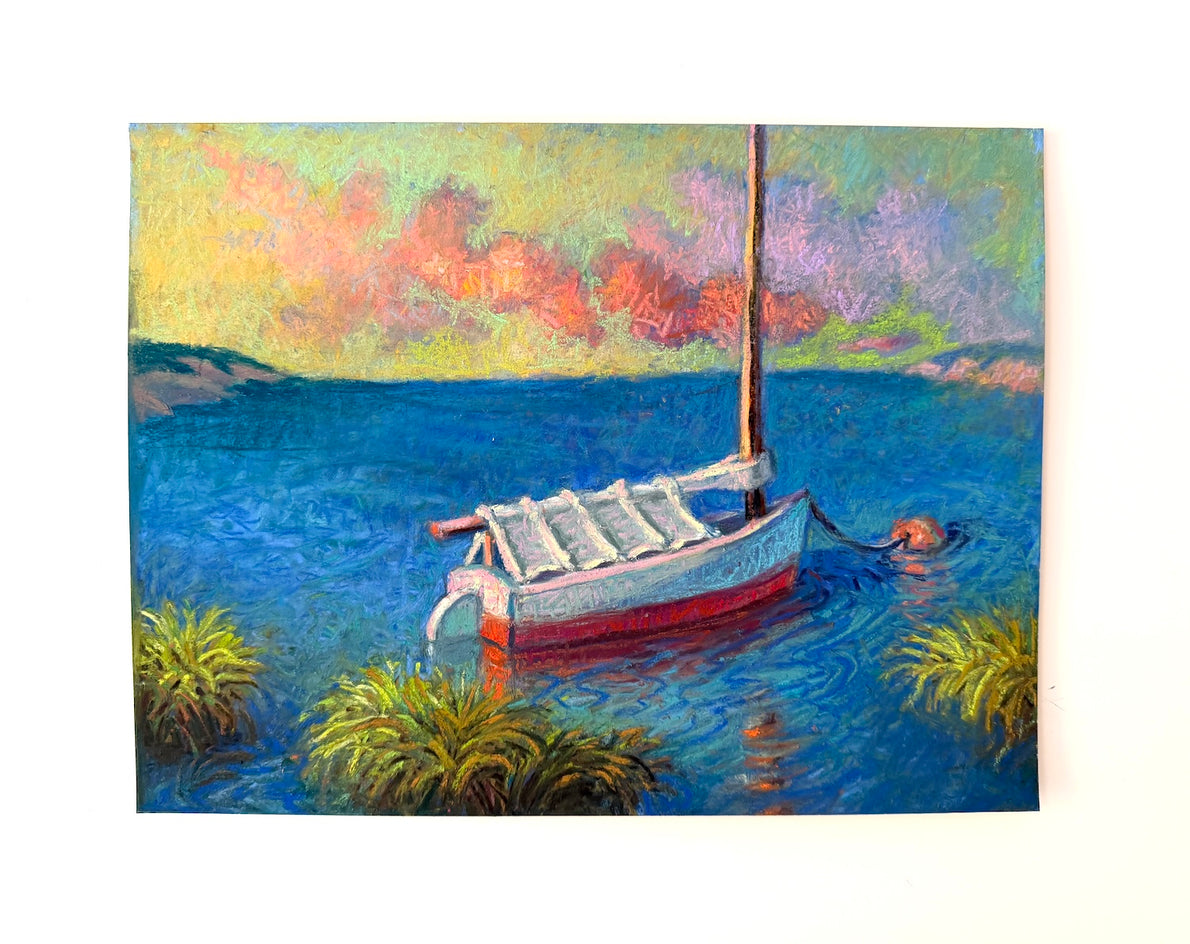 Sunrise, Framed by Seagrass by Jakki Kouffman |  Context View of Artwork 