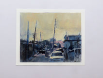 Original art for sale at UGallery.com | Postes Torcidos by Jamal Sultan | $475 | oil painting | 8' h x 10' w | thumbnail 3