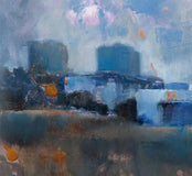 Original art for sale at UGallery.com | Vista Desde La Clinica by Jamal Sultan | $500 | oil painting | 9' h x 12' w | thumbnail 4