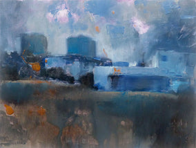 Original art for sale at UGallery.com | Vista Desde La Clinica by Jamal Sultan | $500 | oil painting | 9' h x 12' w