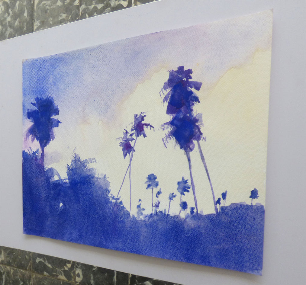 Palmas de la Madrugada by Jamal Sultan |  Side View of Artwork 