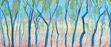 Original art for sale at UGallery.com | Through the Trees by James Hartman | $3,425 | oil painting | 24' h x 54' w | thumbnail 1
