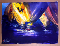 Original art for sale at UGallery.com | Ballooners by James Nyika | $1,175 | watercolor painting | 22' h x 30' w | thumbnail 3