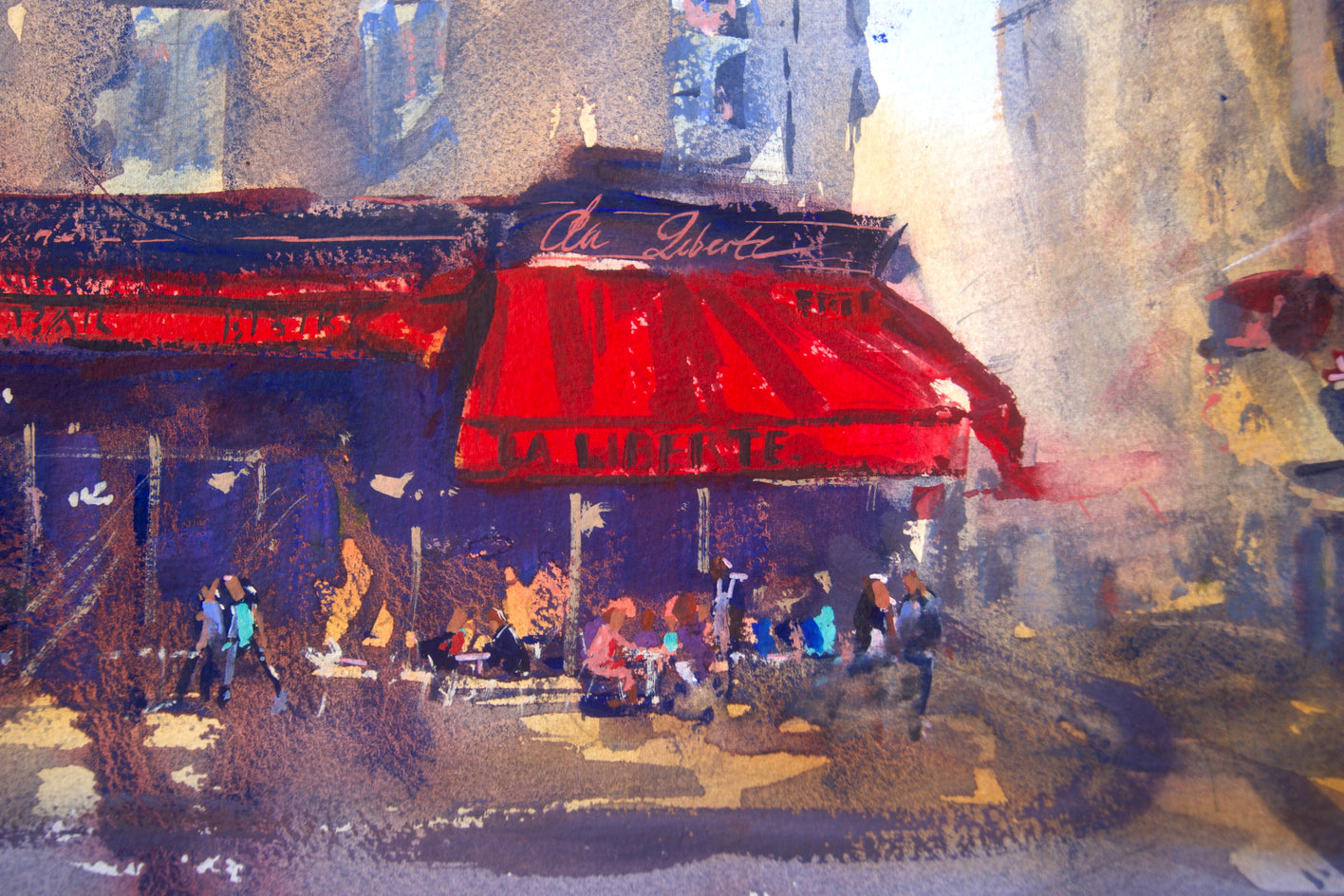 Cafe la Liberte by James Nyika |  Closeup View of Artwork 