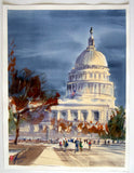 Original art for sale at UGallery.com | Capitol Afternoon by James Nyika | $600 | watercolor painting | 20' h x 16' w | thumbnail 3