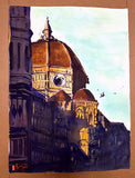 Original art for sale at UGallery.com | Florence at Dawn by James Nyika | $1,275 | watercolor painting | 30' h x 22' w | thumbnail 3