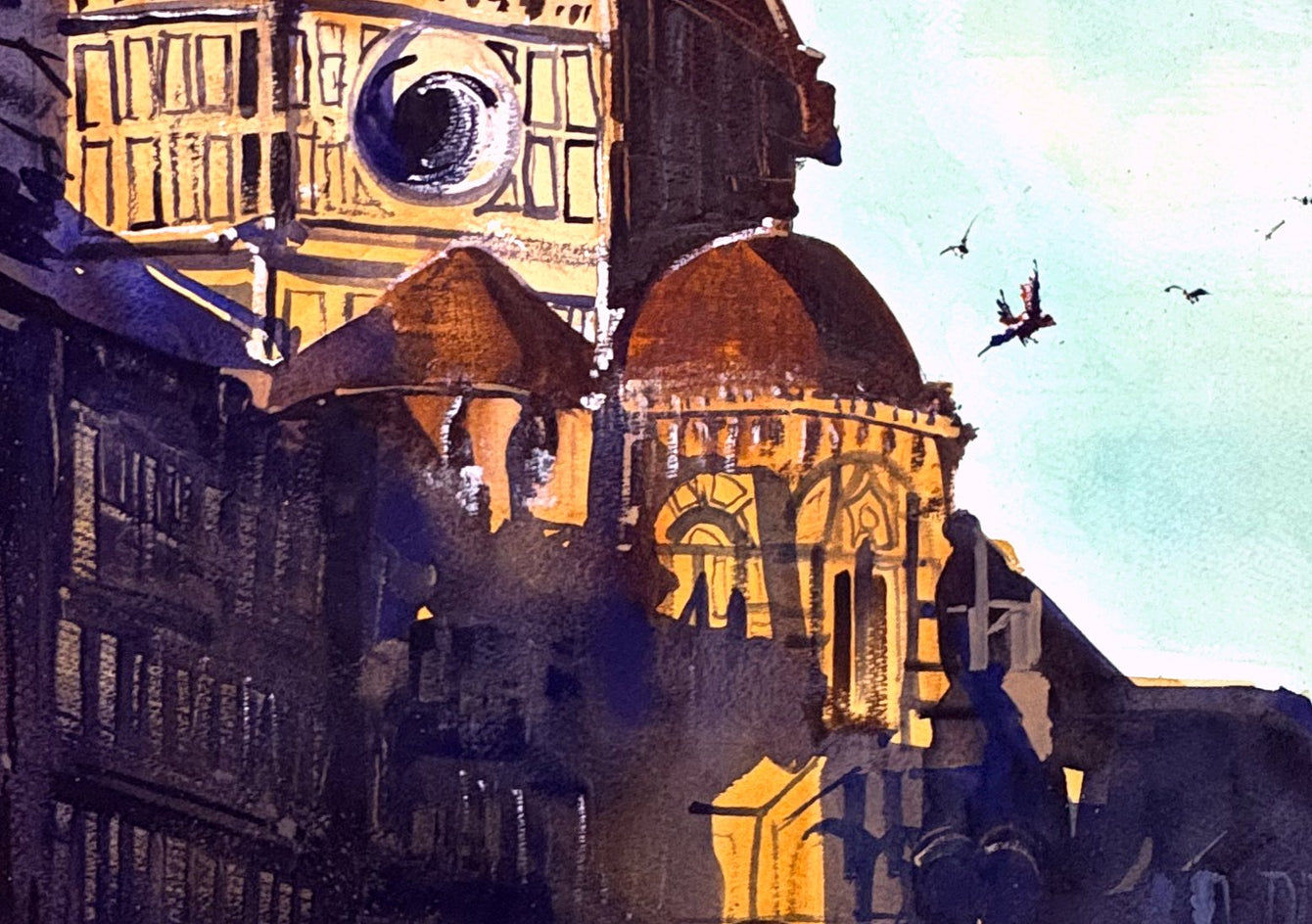 Florence at Dawn by James Nyika |  Closeup View of Artwork 
