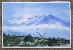 Original art for sale at UGallery.com | Kilimanjaro by James Nyika | $600 | watercolor painting | 15' h x 22' w | thumbnail 3