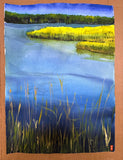 Original art for sale at UGallery.com | Marsh by James Nyika | $1,175 | watercolor painting | 30' h x 22' w | thumbnail 3