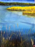 Original art for sale at UGallery.com | Marsh by James Nyika | $1,175 | watercolor painting | 30' h x 22' w | thumbnail 1