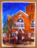 Original art for sale at UGallery.com | Shiloh Baptist Church by James Nyika | $1,150 | watercolor painting | 30' h x 22' w | thumbnail 3