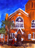 Original art for sale at UGallery.com | Shiloh Baptist Church by James Nyika | $1,150 | watercolor painting | 30' h x 22' w | thumbnail 1