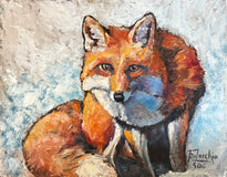 Original art for sale at UGallery.com | Foxy by Jan Fontecchio Perley | $625 | oil painting | 8' h x 10' w | thumbnail 1
