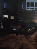 Original art for sale at UGallery.com | North Shore and Clark, April 23, 2025, 8:17PM by Jane Thorn | $1,400 | oil painting | 36' h x 24' w | thumbnail 4