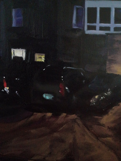 North Shore and Clark, April 23, 2025, 8:17PM by Jane Thorn |   Closeup View of Artwork 