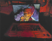 Original art for sale at UGallery.com | The Devil by Jane Thorn | $375 | oil painting | 11' h x 14' w | thumbnail 1