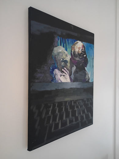 The Hunger by Jane Thorn |  Side View of Artwork 