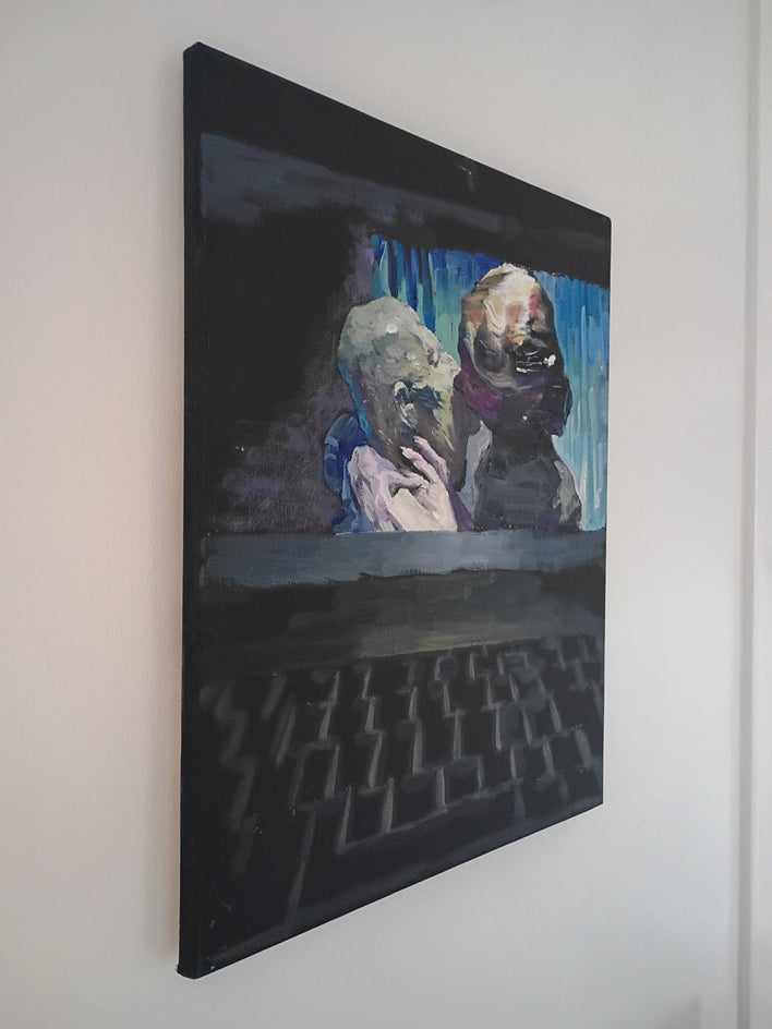 The Hunger by Jane Thorn |  Side View of Artwork 