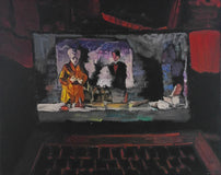 Original art for sale at UGallery.com | The Shadow by Jane Thorn | $750 | oil painting | 16' h x 20' w | thumbnail 1