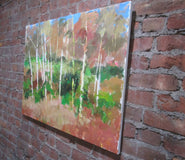 Original art for sale at UGallery.com | Autumn Birches by Janet Dyer | $1,625 | acrylic painting | 24' h x 30' w | thumbnail 2