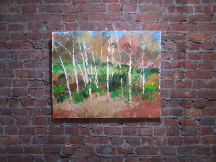 Autumn Birches by Janet Dyer |  Context View of Artwork 