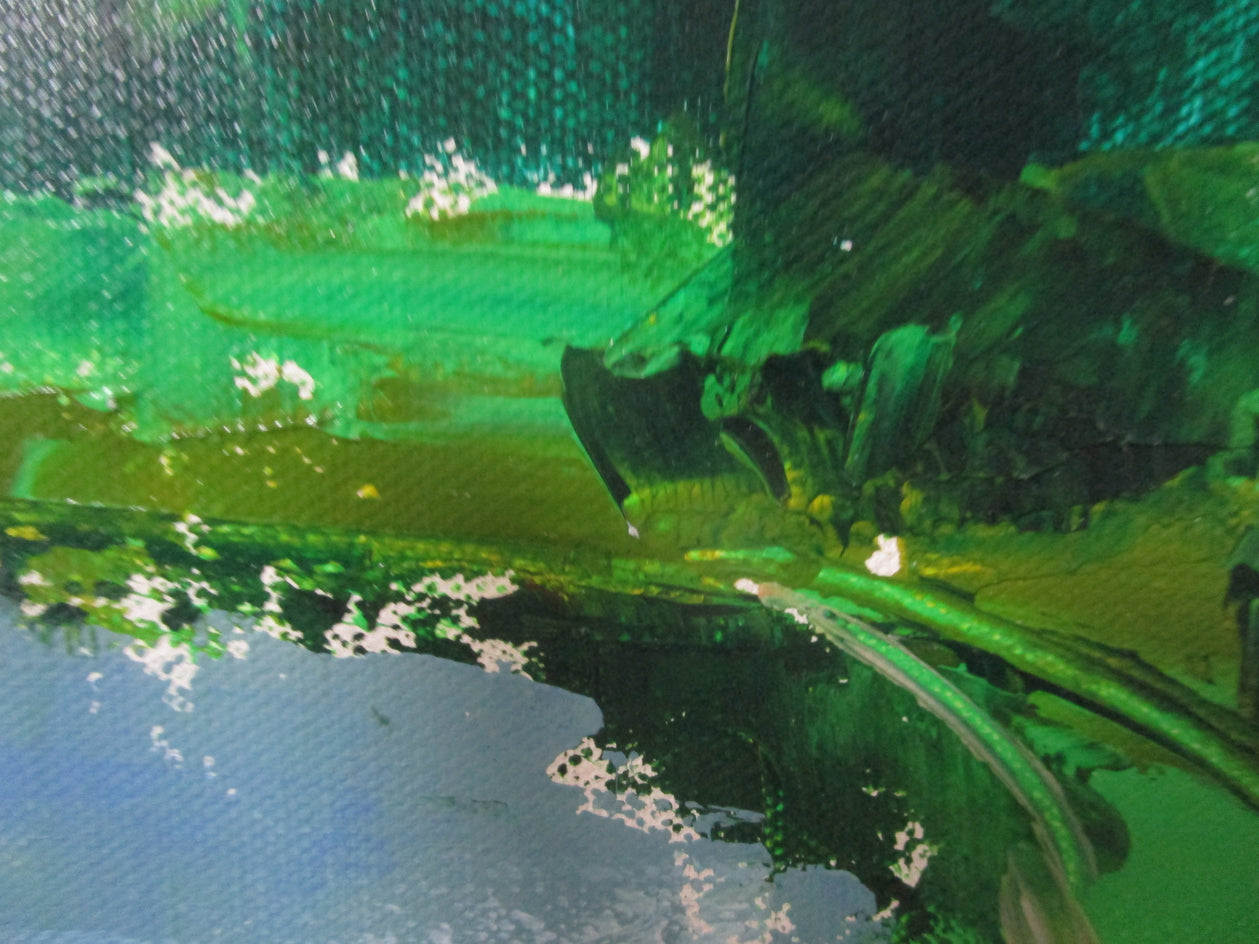 Blue Bay II by Janet Dyer |  Closeup View of Artwork 