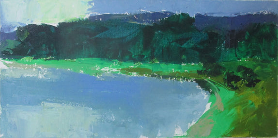 acrylic painting by Janet Dyer titled Blue Bay II