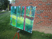 Original art for sale at UGallery.com | Colorful Woods by Janet Dyer | $2,875 | acrylic painting | 30' h x 40' w | thumbnail 2