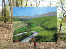 Original art for sale at UGallery.com | Curve in the Road by Janet Dyer | $750 | acrylic painting | 16' h x 20' w | thumbnail 3