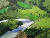 Original art for sale at UGallery.com | Curve in the Road by Janet Dyer | $750 | acrylic painting | 16' h x 20' w | thumbnail 4