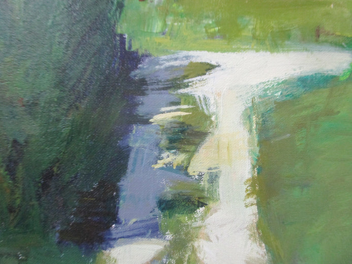 Downhill Path, Provence by Janet Dyer |   Closeup View of Artwork 
