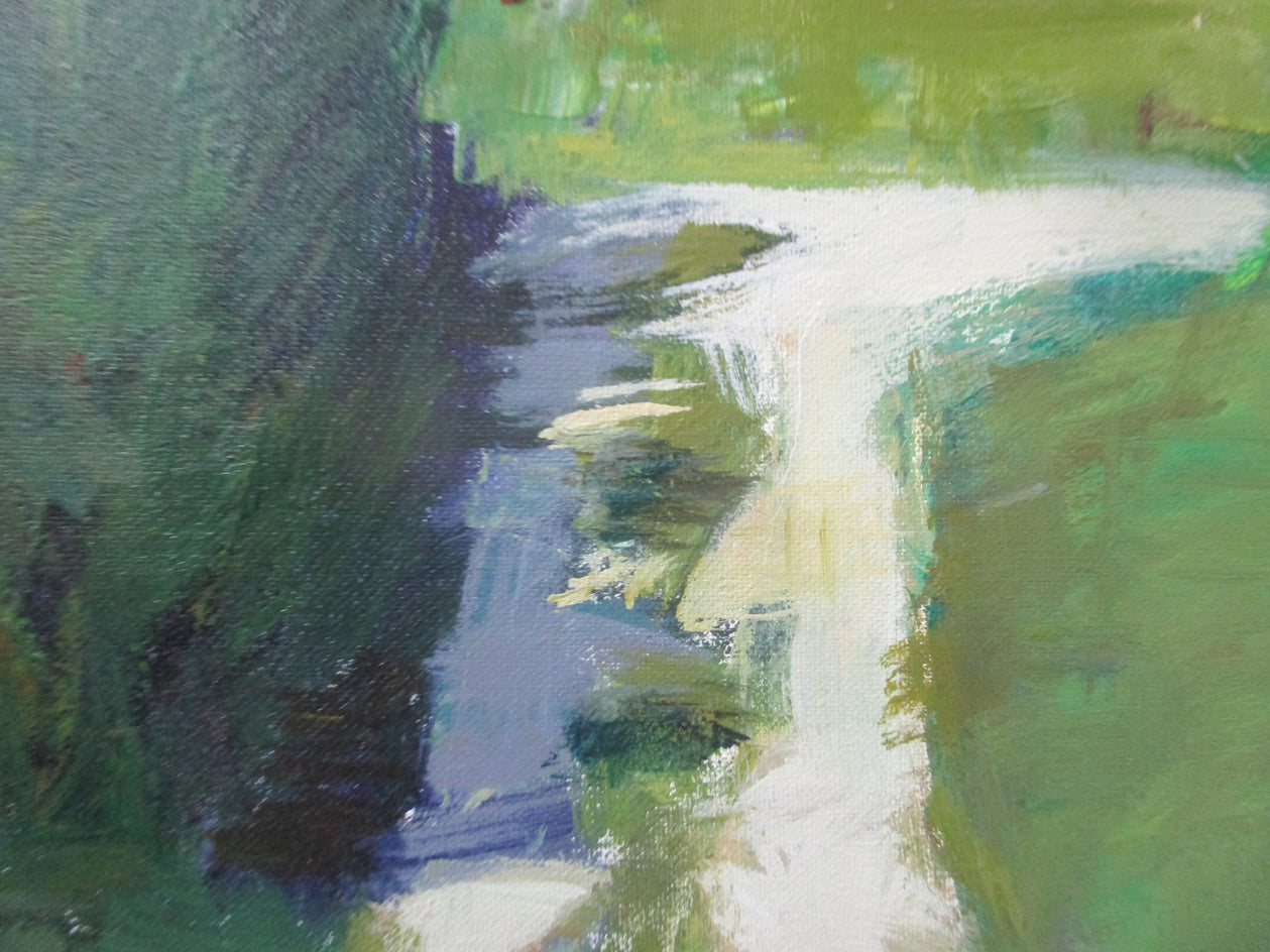 Downhill Path, Provence by Janet Dyer |  Closeup View of Artwork 