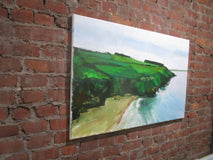 Original art for sale at UGallery.com | English Coast by Janet Dyer | $2,000 | acrylic painting | 24' h x 36' w | thumbnail 2